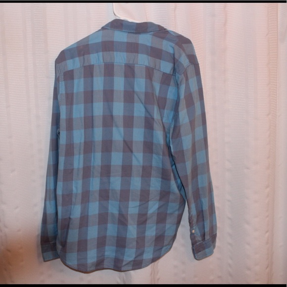 Blue/gray American Eagle Flannel Button Down - Picture 2 of 3